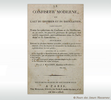 1803 LES SUCRES A LA BERGAMOTTE DE J.J. MACHET